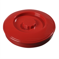 Carlisle 7.5-Inch Interlocking Polypropylene Tortilla Server with Lid, Red