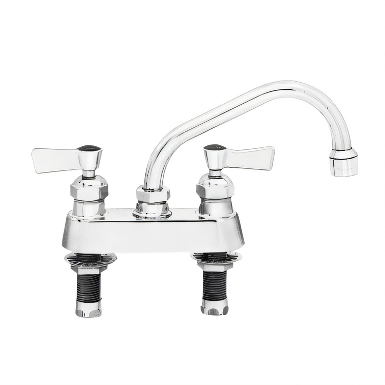 Product image #1 for Fisher Commercial Manual Deck-Mount Faucet with 12-Inch Swing Spout and 4-Inch Centers