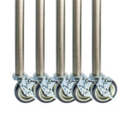 Thumbnail image #1 for BK Resources BKLC-S-34-PS6 Braising Pan & Tilt Skillet Leg Kit with Casters, 33-1/4-Inch High, Stainless Steel