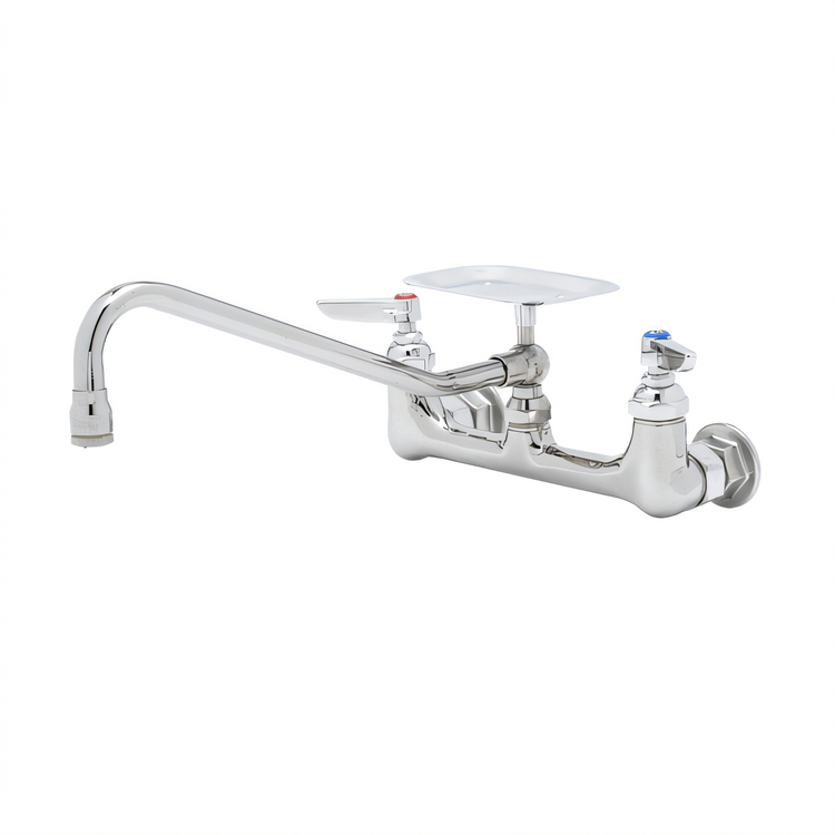 Product image #1 for Wall-Mounted Double Pantry Mixing Faucet with 18-Inch Swing Nozzle