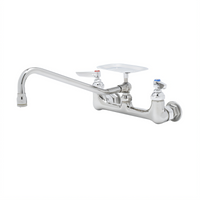 Wall-Mounted Double Pantry Mixing Faucet with 18-Inch Swing Nozzle