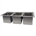 Thumbnail image #1 for Omcan USA Three-Compartment Drop-In Stainless Steel Sink with 10 x 14 x 10 Inch Compartments