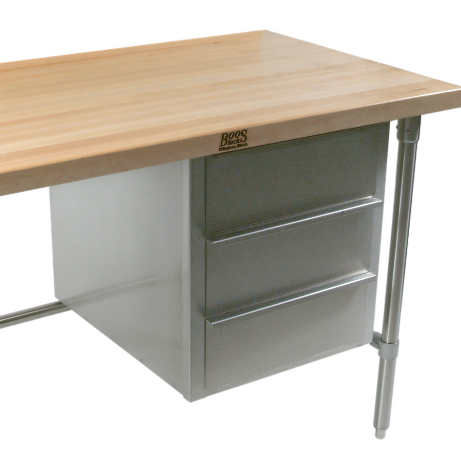 Product image #1 for John Boos D11 3-Tier Stainless Steel Drawer Unit for Wood Top Tables