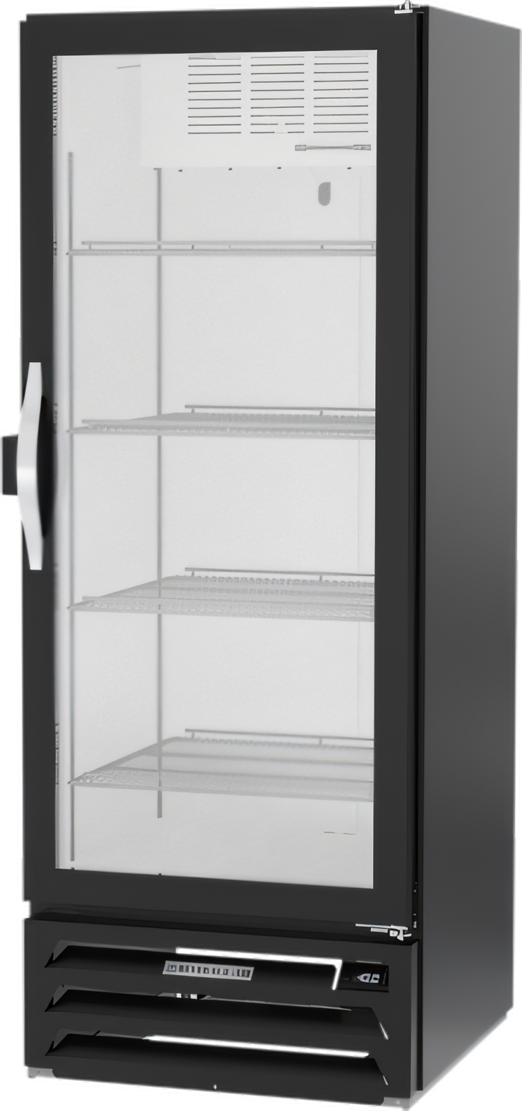 Product image #1 for Beverage-Air MarketMax IQ Single-Section Reach-In Glass Door Freezer Merchandiser, 11.9 Cu. Ft., Black, Bottom-Mounted