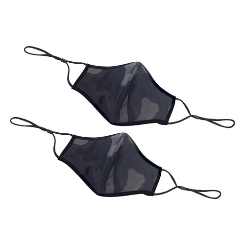 Product image #1 for Winco Camo 2-Ply Cotton/Poly Adjustable Clip Face Mask, Medium/Large, 2-Pack
