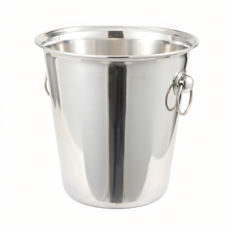 Product image #1 for Winco 4 Qt Non-Insulated Stainless Steel Wine Bucket with Mirror Finish