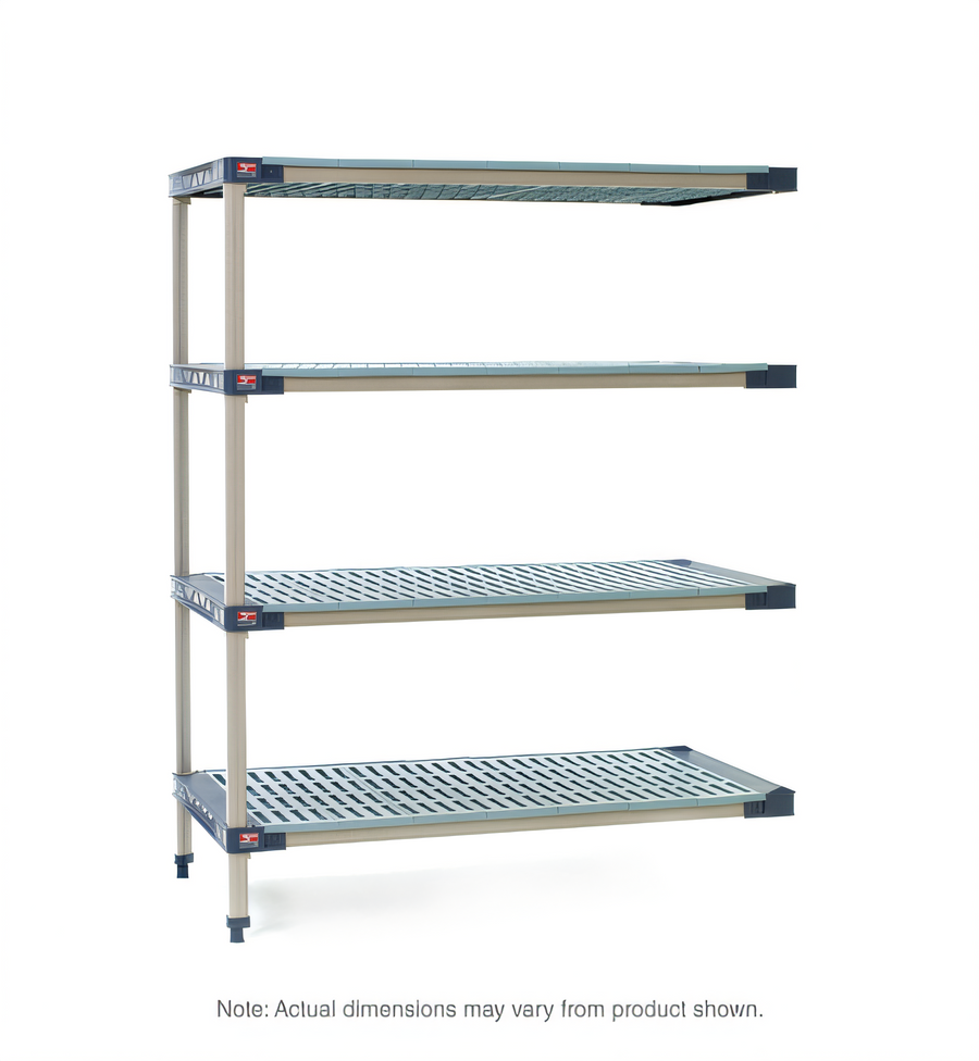 Product image #1 for MetroMax 4 All-Polymer Add-On Shelving Unit, 42W x 21D x 63H, 4 Shelves