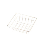 Thumbnail image #1 for American Metalcraft SQGS6 Square Stainless Steel Wire Grid Serving Basket, 6 x 6 x 2 Inches Case of 48