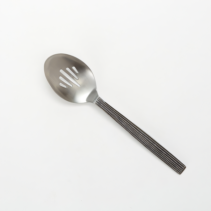 Product image #1 for American Metalcraft 10-Inch Wavy Aged Stainless Steel Slotted Serving Spoon