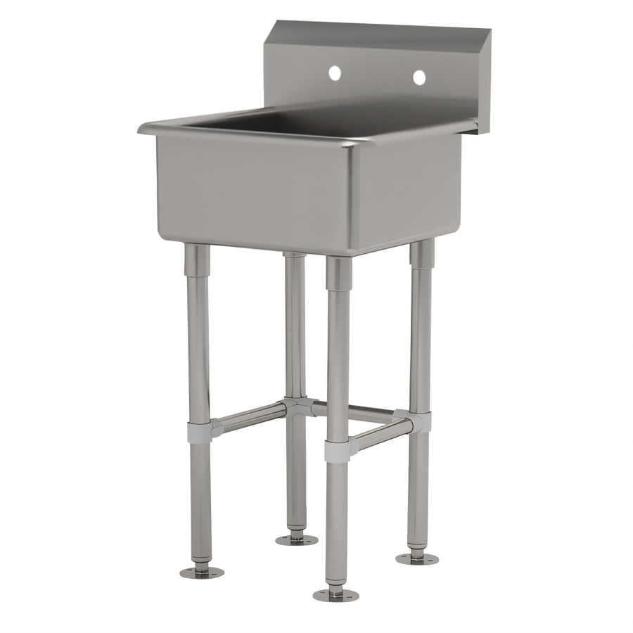 Product image #1 for Advance Tabco Freestanding 1-Station Stainless Steel Service Sink with 10-Inch Deep Bowl