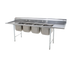 Thumbnail image #1 for Eagle Group 414 Series Coved Corner Four-Compartment Sink with Double 18-Inch Drainboards