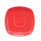 Thumbnail image #1 for CAC China Color Arts KC-2-R Square Ceramic Saucer, 6-Inch, Red Case of 3 Dozen
