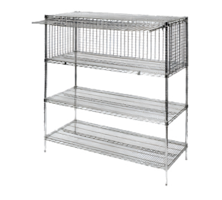 Product image #1 for Metro Super Erecta Chrome Security Cage Module for Shelving Systems, 60 x 24 x 20 Inches