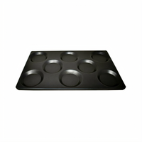 Omcan Multi-Baker Pan, GN 1/1, 12 x 20 Inch, 8-Mold, Non-Stick Stainless Steel