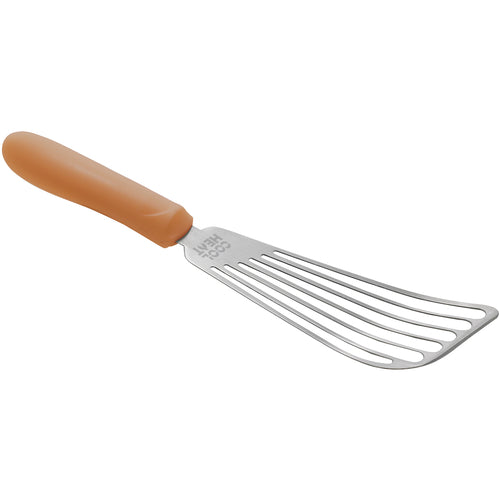 Product image #1 for Winco 6-3/4-Inch x 3-1/4-Inch Slotted Fish Spatula with Orange Nylon Handle