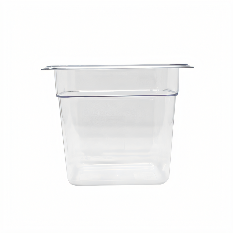 Product image #1 for Omcan 1/6 Size Clear Polycarbonate Food Pan, 5-7/8-Inch Deep