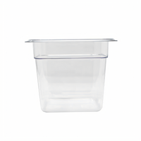 Omcan 1/6 Size Clear Polycarbonate Food Pan, 5-7/8-Inch Deep
