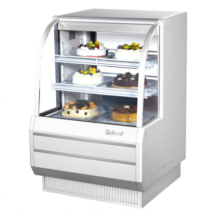 Product image #1 for Turbo Air Full-Service Refrigerated Bakery Display Case, 36-1/2-Inch Wide, Curved Glass, 11.8 Cu. Ft.