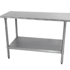 Thumbnail image #1 for Advance Tabco Special Value Series TTS-242-X 24 x 24-Inch Stainless Steel Work Table with 18-Gauge 430 Top and Adjustable Undershelf