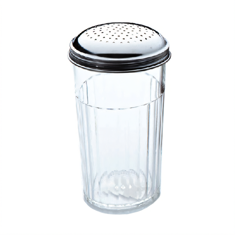 Product image #1 for American Metalcraft 12 oz Clear SAN Plastic Flour Dredge with Perforated Stainless Steel Top