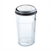 Thumbnail image #1 for American Metalcraft 12 oz Clear SAN Plastic Flour Dredge with Perforated Stainless Steel Top