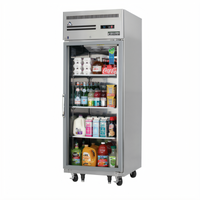 Everest Refrigeration ESGR1 One-Section Glass Door Reach-In Refrigerator, 29-1/4 Inch Wide, 23 Cu. Ft., Top-Mounted Self-Contained