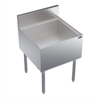 Krowne Royal Series Stainless Steel Underbar Ice Bin/Cocktail Unit, 24 x 24 Inch, 92 lb Capacity