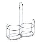 Thumbnail image #1 for American Metalcraft MCADDY Mini Stainless Steel Shaker Caddy Rack, 2 Compartments Case of 72