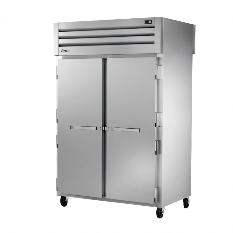 Product image #1 for True SPEC SERIES Two-Section Pass-Thru Reach-In Refrigerator with Front and Rear Locking Stainless Steel Doors