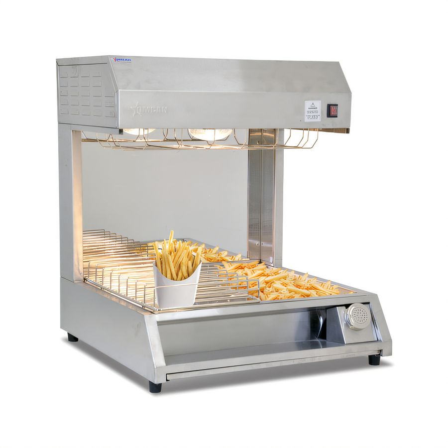 Product image #1 for Countertop Bulb-Style Chip Warmer Fry Dump Station with Removable Food Pan