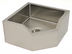 Thumbnail image #1 for Eagle F2121-12-CDE Corner Floor-Mounted Mop Sink with Drop Edge, 21 x 21 x 12 Inch Fabricated Bowl