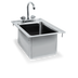 Thumbnail image #1 for 19 x 13 x 10 Inch 1-Compartment Drop-In Stainless Steel Sink with Faucet and Drain Basket