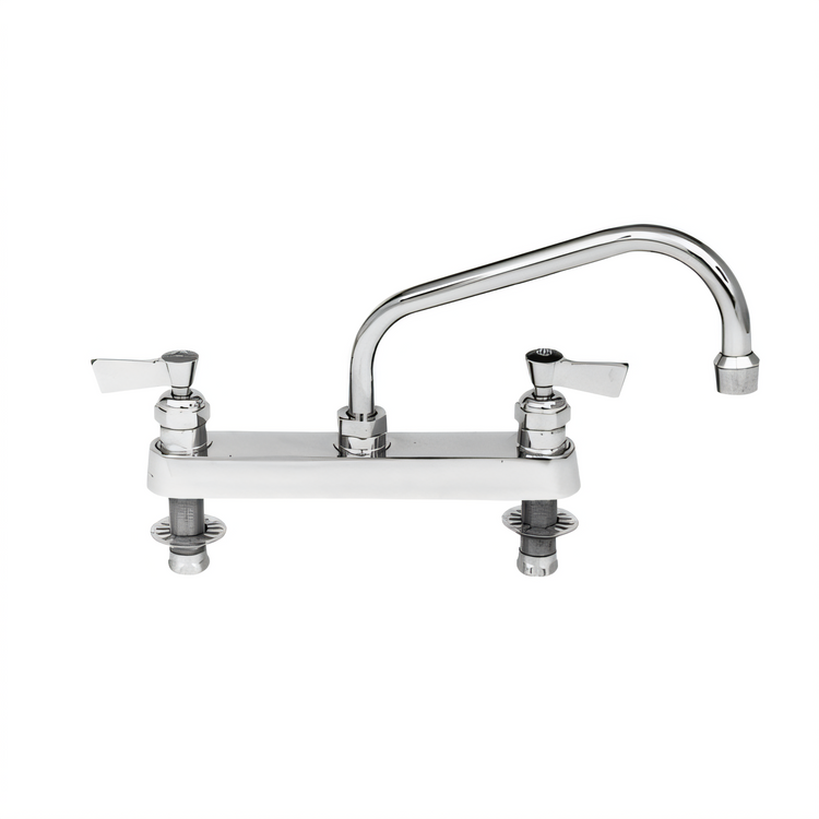 Product image #1 for Fisher 8" Center Deck Mount Manual Faucet with 14" Swing Spout and Lever Handles