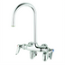 Thumbnail image #1 for Splash-Mounted Rigid Gooseneck Faucet, 4-Inch Centers, 1/2-Inch IPS Female Inlet