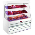 Thumbnail image #1 for Howard-McCray Ovation Series SC-OM30E-6L-LED 75-Inch Vertical Meat Open-Air Merchandiser, Self-Contained, White, LED Lighting