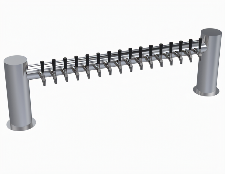 Product image #1 for Krowne Max-H Style Countertop 16-Faucet Glycol-Cooled Stainless Steel Beer Tower