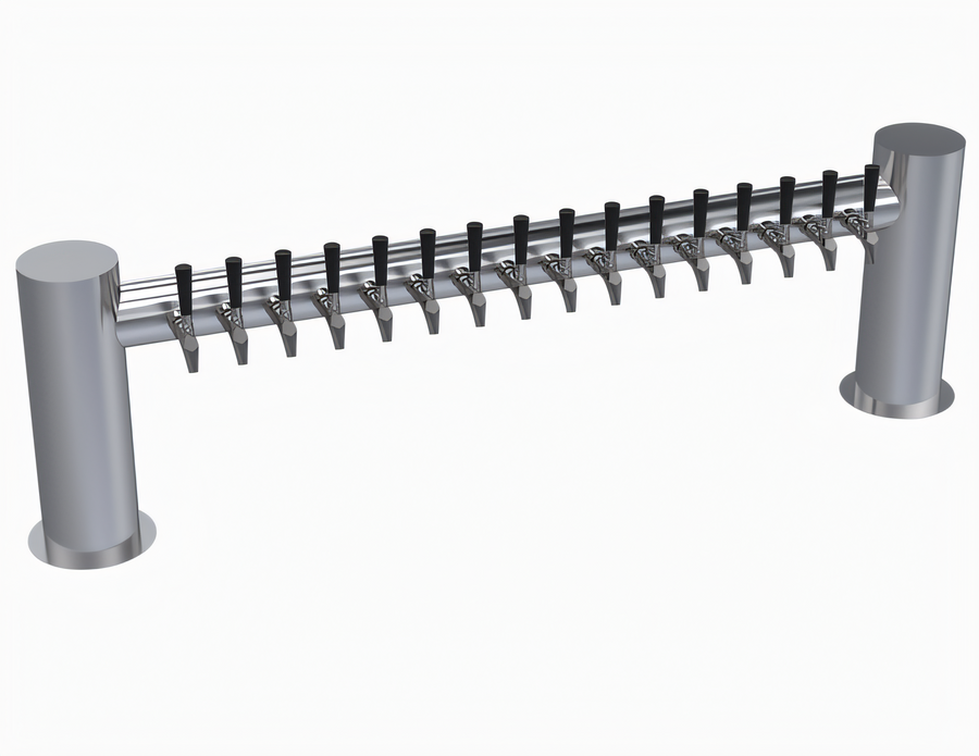 Product image #1 for Krowne Max-H Style Countertop 16-Faucet Glycol-Cooled Stainless Steel Beer Tower