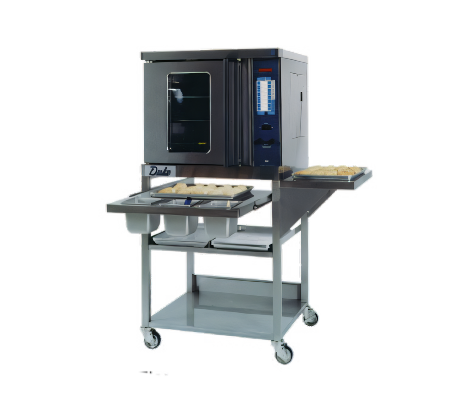 Product image #1 for Duke 45-Inch Stainless Steel Open Frame Oven Stand with Undershelf and 15-Inch Side Shelf