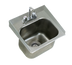 Thumbnail image #1 for Eagle Group Self-Rimming Drop-In Sink with Gooseneck Faucet and Basket Drain, 1-Compartment, 20 x 12 x 6-1/2 Inch Bowl