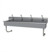 Advance Tabco FS-WM-80EF Wall-Mounted Multiwash Hand Sink with 4 Electronic Faucets, 80 Inch