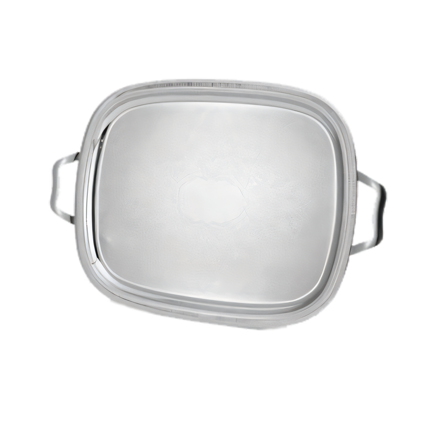 Product image #1 for Vollrath Elegant Reflections™ Oblong Serving Tray with Handles, 18/8 Stainless Steel, Mirror Finish