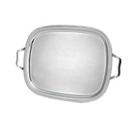 Vollrath Elegant Reflections™ Oblong Serving Tray with Handles, 18/8 Stainless Steel, Mirror Finish