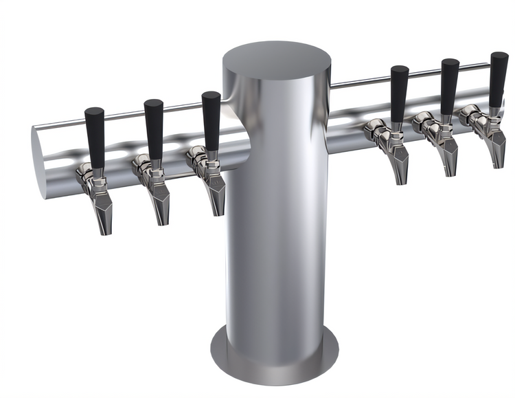 Product image #1 for Krowne Max-T Style Six-Faucet Glycol-Cooled Countertop Draft Beer Tower