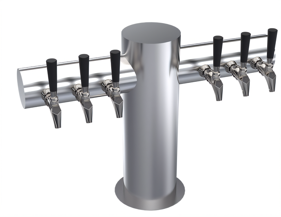 Product image #1 for Krowne Max-T Style Six-Faucet Glycol-Cooled Countertop Draft Beer Tower