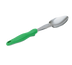 Thumbnail image #1 for Vollrath Ergo Grip Heavy Duty Solid Serving Spoon, 13-13/16 Inch, Green Nylon Handle