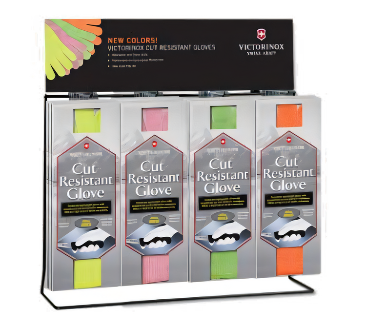 Product image #1 for Victorinox Performance Fit 1 Assorted Color Cut-Resistant Glove Display Set, 13-Gauge, Level A4