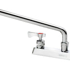 Thumbnail image #1 for Krowne Royal Series 15-514L Commercial Deck-Mount Manual Faucet, 14-Inch Swing Spout, 8-Inch Centers, Ceramic Valve