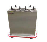 Carter-Hoffmann Enclosed Heated Plate Dispenser Cart for 9-Inch Plates, 4-Silo