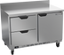 Thumbnail image #1 for Beverage-Air 48-Inch Two-Section Worktop Freezer with 2 Drawers and 1 Solid Door, Rear-Mounted Self-Contained R290