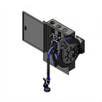 Thumbnail image #1 for T&S Brass B-7232-U01XS5 Open Wall-Mount Retractable Hose Reel Assembly with Stainless Steel Rinse Control Cabinet, 3/8 x 35 ft Hose